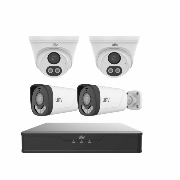 Pack caméras de surveillance couleur 5MP + XVR UNIVIEW