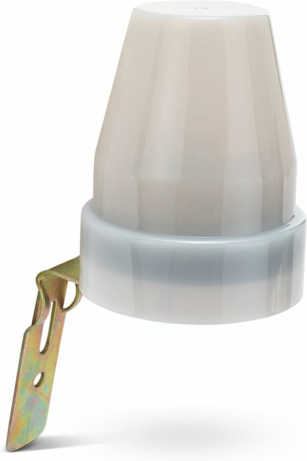 Interrupteur crépusculaire VELAMP MS012 pour usage extérieur IP44, blanc