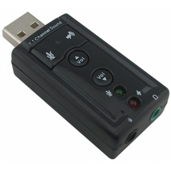 CARTE DE SON EXTERNE USB CANAL 7.1 / NOIR